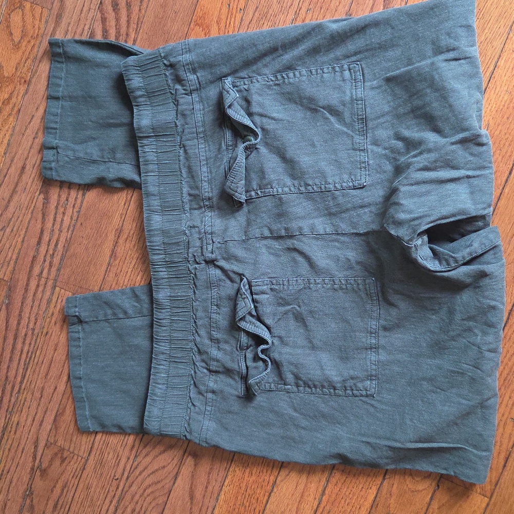 Olive Green Capri Pull-On Pants - Picture 6 of 7